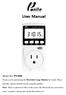User Manual. Thank you for purchasing the Electricity Usage Monitor by Poniie. Please