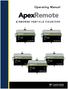 ApexRemote Airborne Particle Counter Operating Manual