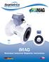imag ISO 9001:2008 Municipal/Industrial Magmeter Instructions NSF Flow Meters & Controls ECO FLOMAG imag Series 9 001:2008 ISO CERTIFIED COMPANY