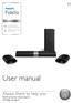 User manual. Always there to help you. Question? Contact Philips. Soundbar speaker. Register your product and get support at