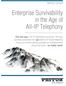 Enterprise Survivability in the Age of All-IP Telephony