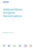 SafeGuard Device Encryption Recovery options
