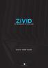3D TECHNOLOGY BY ZIVID LABS QUICK USER GUIDE