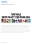 FIREWALL BEST PRACTICES TO BLOCK