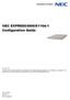 NEC EXPRESS5800/E110d-1 Configuration Guide