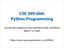 CSE : Python Programming