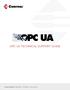 OPC UA TECHNICAL SUPPORT GUIDE