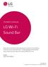 LG Wi-Fi Sound Bar OWNER S MANUAL