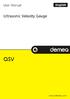 QSV User Manual. Ultrasonic Velocity Gauge. P/N: QSD 101 ENG Rev