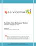 ServiceMax Release Notes ServiceMax Spring 15 (Apr, 2015)