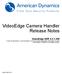 VideoEdge Camera Handler Release Notes