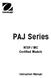PAJ Series. NTEP / MC Certified Models. Instruction Manual