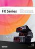 FX Series. Multi Digital Controller. Contents