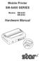 Mobile Printer SM-S400 SERIES Models: SM-S401 SM-S402 Hardware Manual