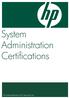System Administration Certifications