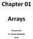 Chapter 01 Arrays Prepared By: Dr. Murad Magableh 2013