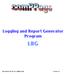 Logging and Report Generator Program LRG. MS-Windows 98, NT, 2000and ME Version 1.4