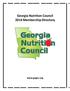 Georgia Nutrition Council 2014 Membership Directory