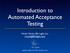 Introduction to Automated Acceptance Testing