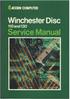 WINCHESTER DISC 110 & 130 SERVICE MANUAL