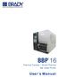 Thermal Transfer / Direct Thermal Bar Code Printer. User s Manual