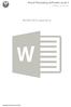Word Processing Software Level 2. Syllabus Version 5.0. WORD 2013 and P a g e. Copyright Smart-Skool Ltd 2016.