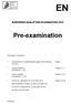 EUROPEAN QUALIFYING EXAMINATION Pre-examination. * Instructions for answering the paper and marking Page 1 scheme