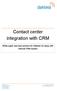 Contact center integration with CRM. White paper and best practice for Daktela V6 setup with internal CRM system