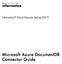 Informatica Cloud (Version Spring 2017) Microsoft Azure DocumentDB Connector Guide