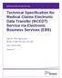 Technical Specification for Medical Claims Electronic Data Transfer (MCEDT) Service via Electronic Business Services (EBS)