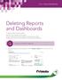 Deleting Reports and Dashboards