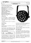 Page 1 of 6 FXLD1218FRP5I LED FIXTURE Version 0.1 OWNERS MANUAL 08/01/2016