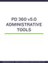 PD 360 v5.0 ADMINISTRATIVE TOOLS