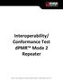 Interoperability/ Conformance Test dpmr Mode 2 Repeater