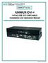 NTI. UNIMUX TM Series UNIMUX-DVI-4. 4-Port USB DVI KVM Switch Installation and Operation Manual. MAN070 Rev Date 2/24/2006