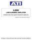 L200 LINE/SUM/MIKE AMPLIFIER OPERATING AND MAINTENANCE MANUAL