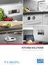 ENGLISH / 2016 KITCHEN SOLUTIONS. Modern integration of power for kitchens. It's electric.