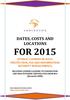 DATES, COSTS AND LOCATIONS FOR 2015 (PUBLIC COURSES IN DATA PROTECTION, FOI AND INFORMATION SECURITY MANAGEMENT)