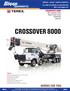 CROSSOVER 8000 CROSSOVER T capacity class Boom truck crane Datasheet imperial. Features