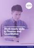 Work-ready skills in Finance and Quantitative