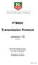PTB605. Transmission Protocol. version 13 05/03/2002