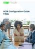 HCM Configuration Guide FAQs
