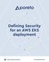 Defining Security for an AWS EKS deployment