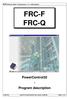 FRC-F FRC-Q. PowerControl32 - Program description. Elektronik GmbH Tannenstrasse 11 D Oedheim