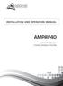 AMPAV40 INSTALLATION AND OPERATION MANUAL