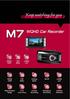 M7 High Definition Car Recorder User Manual