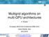 Multigrid algorithms on multi-gpu architectures