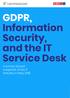 GDPR, Information Security, and the IT Service Desk