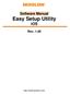Software Manual Easy Setup Utility ios Rev. 1.00