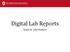 Digital Lab Reports. Guide for 1250 Students